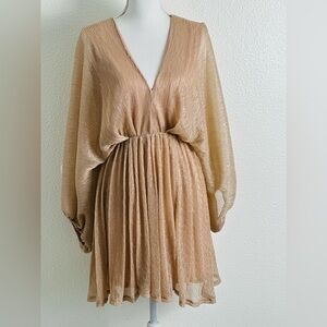 Mustard Seed Champagne Color Sparkly Cocktail/Party Dress Size Medium